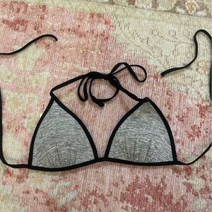 Gray triangle push-up, bikini top